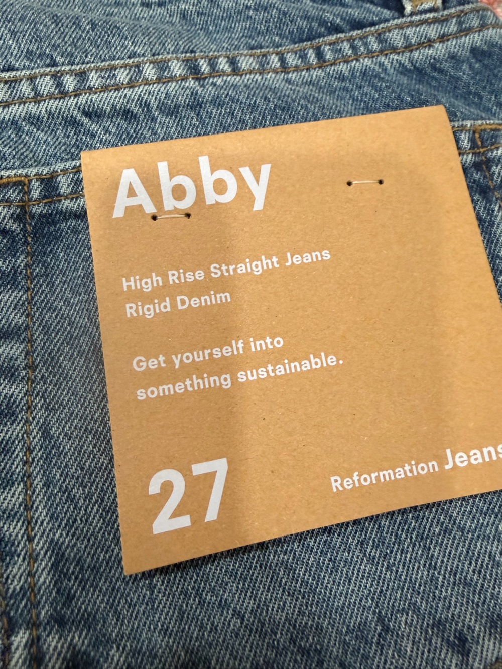 NWT Reformation Jeans in medium blue wash size 27 - Picture 4 of 11